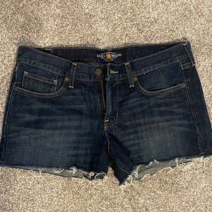 Lucky Brand Women's Deep Indigo Jean Shorts